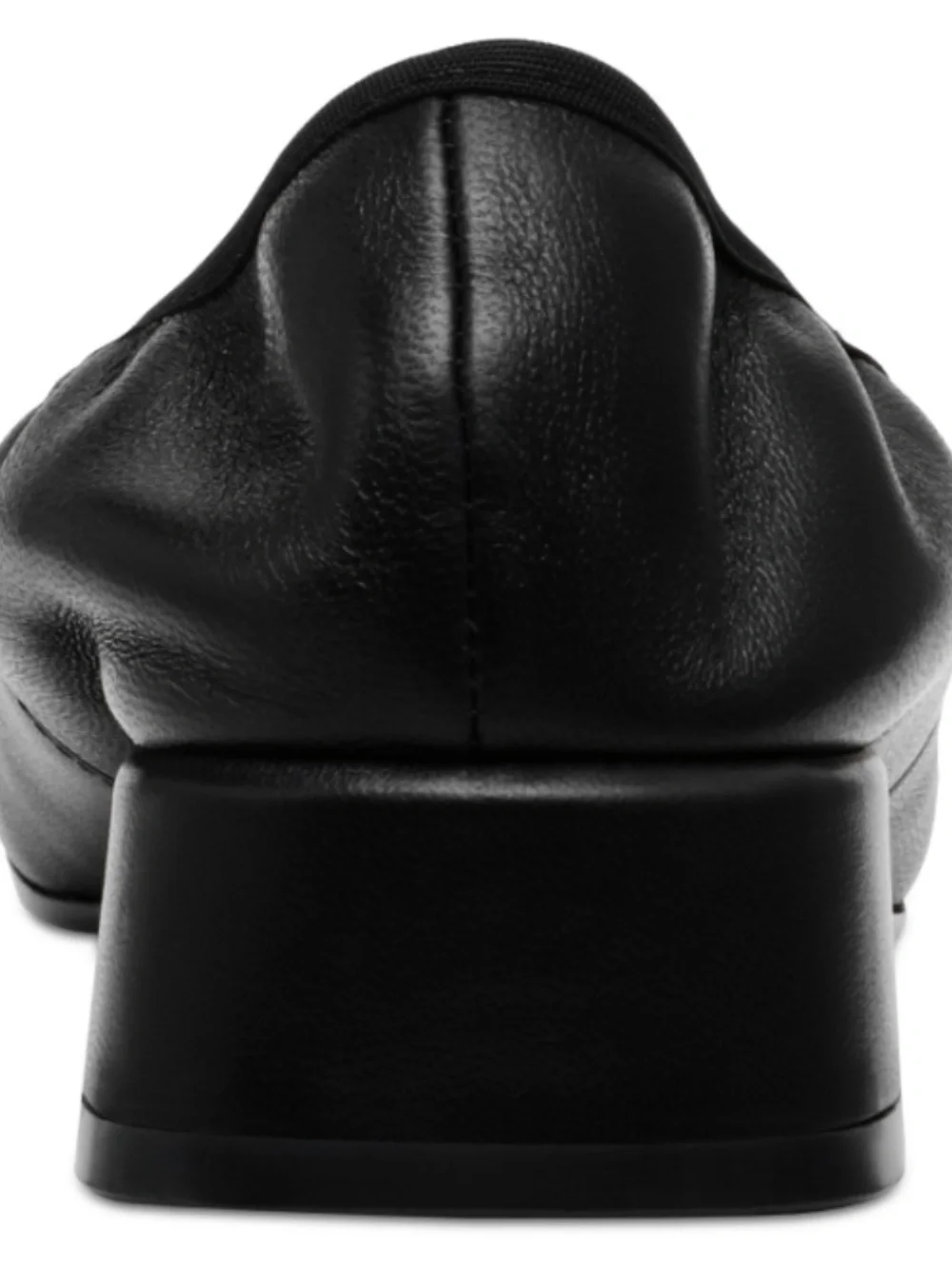 Steve Madden Women's Priscilla Block-Heel Bow Flats - Black Leather - Picture 2 of 5